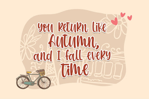 Autumn Lover Font Font Dm Letter Studio 