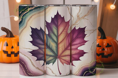 Autumn Maple Leaf 20oz Tumbler Wrap Sublimation PixelChick 