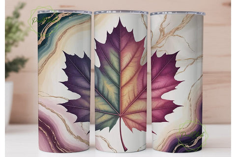 Autumn Maple Leaf 20oz Tumbler Wrap Sublimation PixelChick 