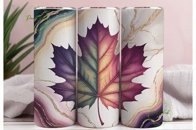 Autumn Maple Leaf 20oz Tumbler Wrap Sublimation PixelChick 