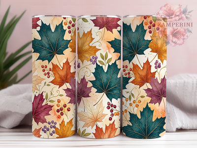Autumn Maple Leaves 20oz Tumbler, Autumn Maple Leaves, Maple Leaves, Leaf Tumbler, 20oz Tumbler, Fall Tumbler, Autumn Tumbler, Tumbler Wrap Sublimation Li Zamperini 