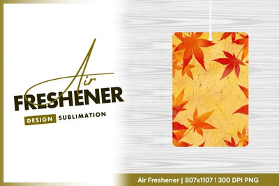 Autumn maple leaves background air freshener png Sublimation Regulrcrative 