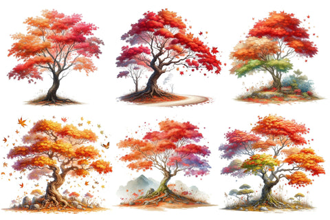 Autumn Maple Tree Sublimation Clipart Sublimation designartist 