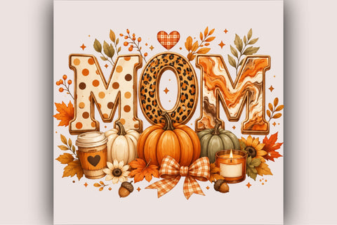 Autumn Mom Pumpkin Sublimation Design Sublimation SVGArt 
