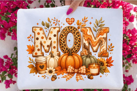 Autumn Mom Pumpkin Sublimation Design Sublimation SVGArt 