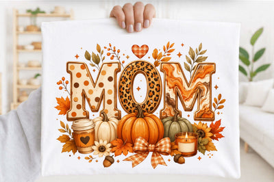 Autumn Mom Pumpkin Sublimation Design Sublimation SVGArt 