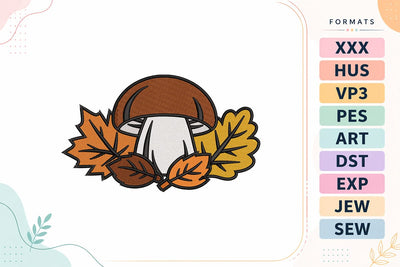 Autumn Mushroom Embroidery Design Embroidery/Applique DESIGNS sg embroidery 