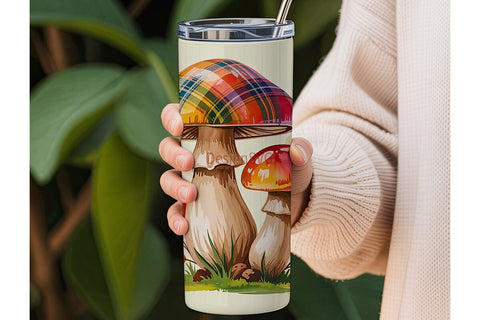 Autumn Mushrooms 20oz Tumbler Wrap Sublimation DesignSVG 