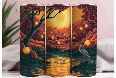 Autumn Mystical Forest 20oz Tumbler Wrap Sublimation PixelChick 