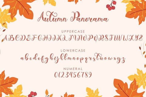 Autumn Panorama Font Prasetya Letter 