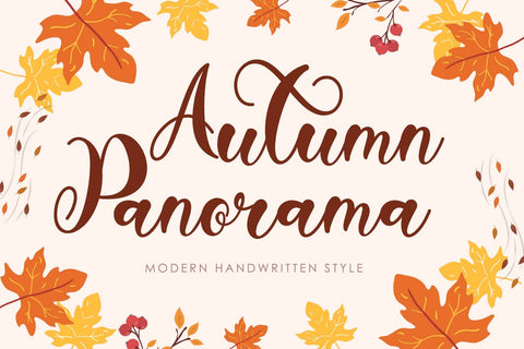 Autumn Panorama Font Prasetya Letter 