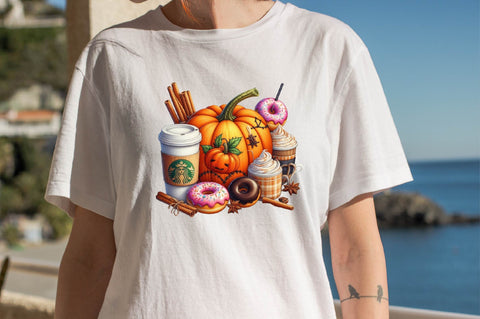 Autumn Patchwork Pumpkin Clipart Sublimation SVGArt 