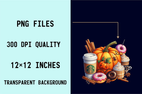 Autumn Patchwork Pumpkin Clipart Sublimation SVGArt 