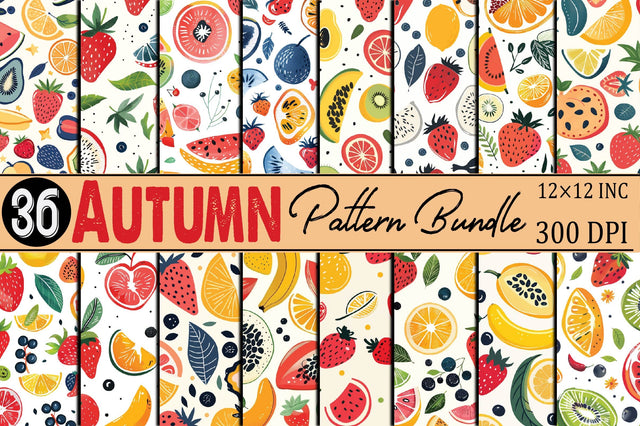 Autumn Pattern PNG Design Digital Pattern SVGArt 