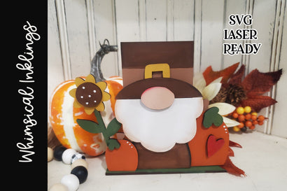 Autumn Pilgrim Gnome SVG Whimsical Inklings 