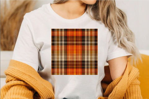 Autumn Plaid Seamless Pattern Digital Pattern SVGArt 