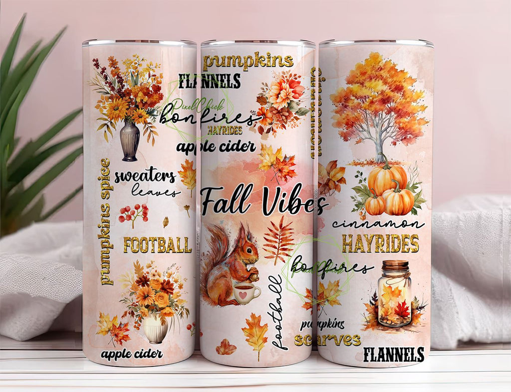 Autumn Pumpkin 20 oz Skinny Tumbler Sublimation Design Digital Download ...