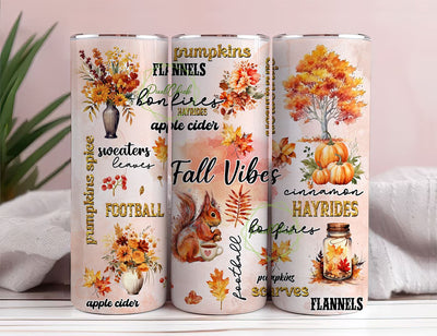 Autumn Pumpkin 20 oz Skinny Tumbler Sublimation Design Digital Download PNG Instant, Boho Flowers Fall Tumbler Wrap Sublimation PixelChick 