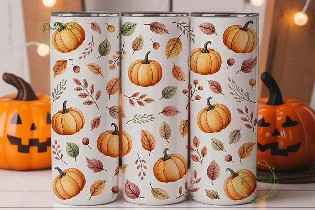 Autumn Pumpkin 20oz Tumbler Wrap Sublimation PixelChick 