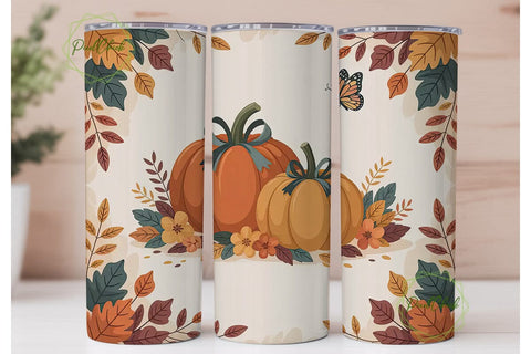 Autumn Pumpkin Patch 20oz Tumbler Wrap Sublimation PixelChick 