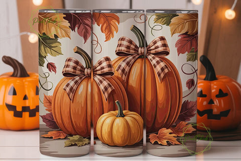 Autumn Pumpkin Patch 20oz Tumbler Wrap Sublimation PixelChick 