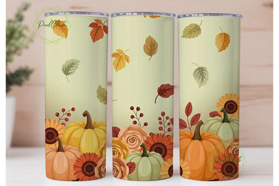 Autumn Pumpkin Patch 20oz Tumbler Wrap Sublimation PixelChick 