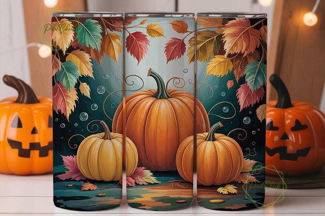 Autumn Pumpkin Patch 20oz Tumbler Wrap Sublimation PixelChick 