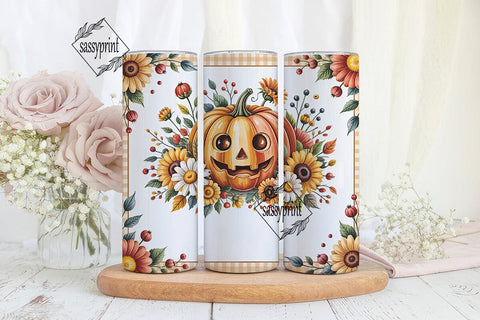 Autumn Pumpkin Patch 20oz Tumbler Wrap Sublimation sassyprint 