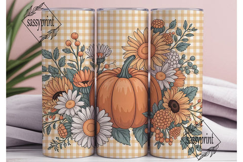 Autumn Pumpkin Patch 20oz Tumbler Wrap Sublimation sassyprint 
