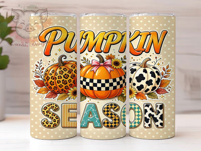 Autumn Pumpkin Season 20oz Tumbler, Fall Harvest, Orange Gourd, Cozy Autumn, Seasonal Art, Rustic Theme, Warm Tones, Sublimation Wrap Sublimation Lara' s Designs 