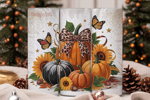 Autumn Pumpkin Spice 20oz Tumbler Wrap Sublimation DesignSVG 