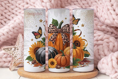 Autumn Pumpkin Spice 20oz Tumbler Wrap Sublimation DesignSVG 