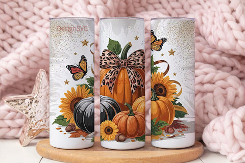 Autumn Pumpkin Spice 20oz Tumbler Wrap Sublimation DesignSVG 