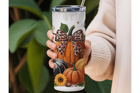 Autumn Pumpkin Spice 20oz Tumbler Wrap Sublimation DesignSVG 