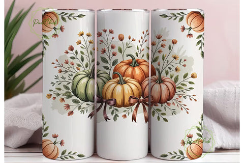 Autumn Pumpkin Spice 20oz Tumbler Wrap Sublimation PixelChick 