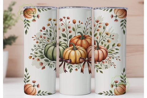 Autumn Pumpkin Spice 20oz Tumbler Wrap Sublimation PixelChick 