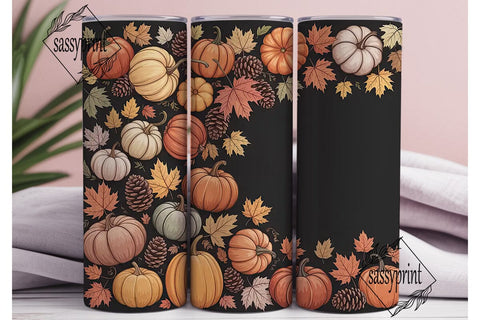 Autumn Pumpkin Spice 20oz Tumbler Wrap Sublimation sassyprint 