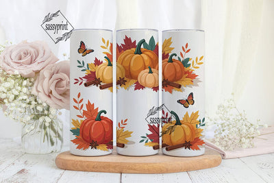 Autumn Pumpkin Spice 20oz Tumbler Wrap Sublimation sassyprint 