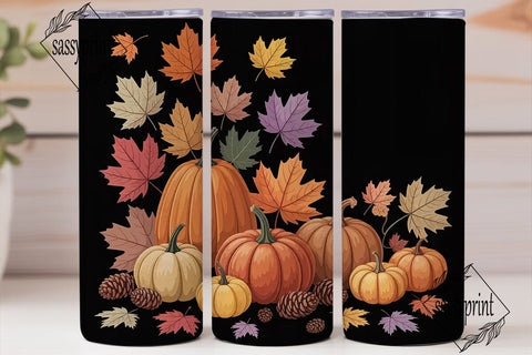 Autumn Pumpkin Spice 20oz Tumbler Wrap Sublimation sassyprint 