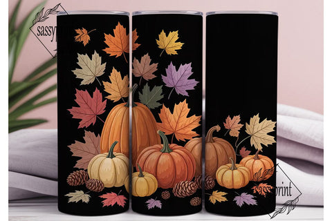 Autumn Pumpkin Spice 20oz Tumbler Wrap Sublimation sassyprint 