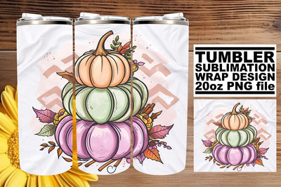 Autumn Pumpkin Sublimation Tumbler Design Sublimation afrosvg 
