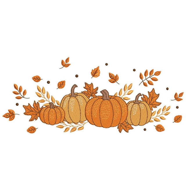Autumn Pumpkins Embroidery Design, Fall Embroidery File, 3 sizes, Instant Download Embroidery/Applique DESIGNS Nino Nadaraia 