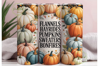 Autumn Pumpkins Leopard 20oz Tumbler Sublimation PixelChick 