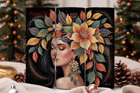 Autumn Queen 20oz Tumbler Design Sublimation DesignSVG 