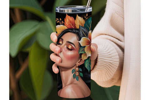 Autumn Queen 20oz Tumbler Design Sublimation DesignSVG 