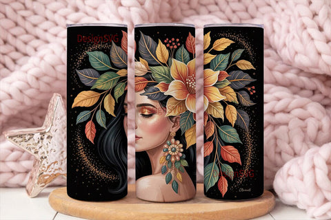 Autumn Queen 20oz Tumbler Design Sublimation DesignSVG 