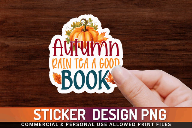 Autumn rain tea Sticker Design Sublimation Regulrcrative 