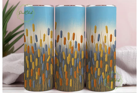 Autumn Reeds 20oz Tumbler Wrap Sublimation PixelChick 