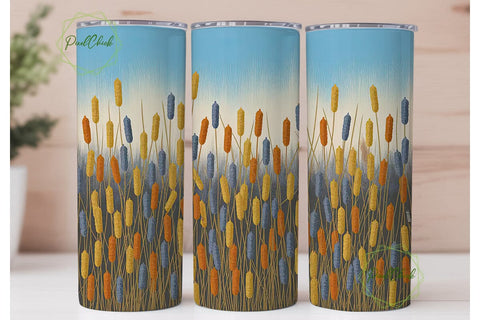 Autumn Reeds 20oz Tumbler Wrap Sublimation PixelChick 