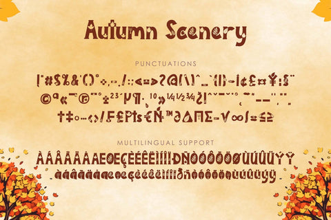 Autumn Scenery Font Prasetya Letter 